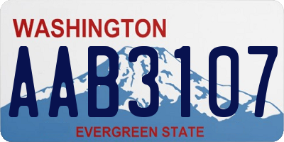 WA license plate AAB3107