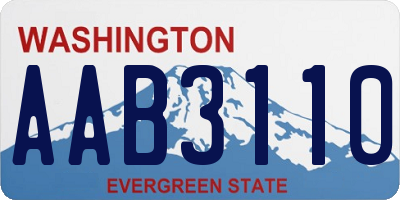 WA license plate AAB3110