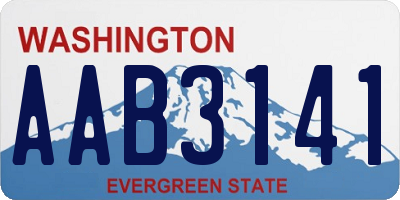 WA license plate AAB3141