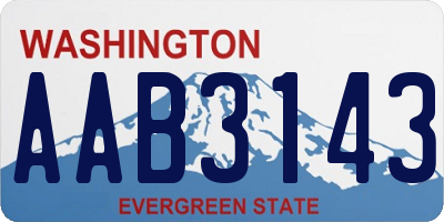WA license plate AAB3143