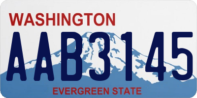 WA license plate AAB3145