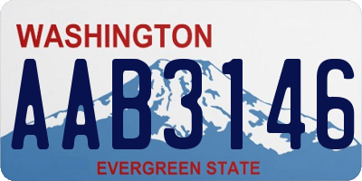 WA license plate AAB3146