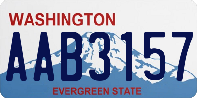 WA license plate AAB3157