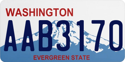WA license plate AAB3170