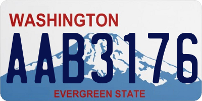 WA license plate AAB3176