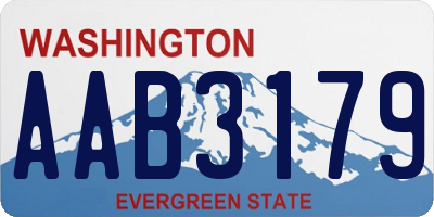 WA license plate AAB3179