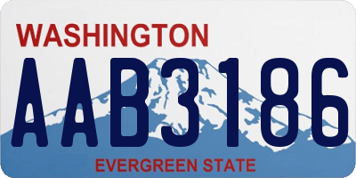 WA license plate AAB3186