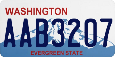 WA license plate AAB3207