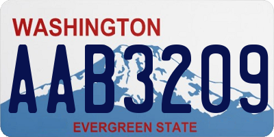 WA license plate AAB3209