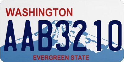 WA license plate AAB3210