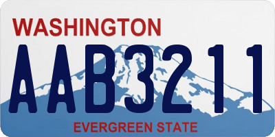 WA license plate AAB3211