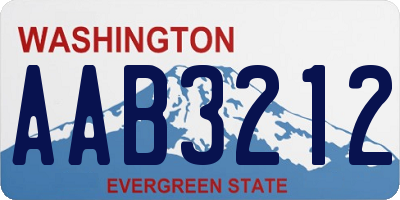 WA license plate AAB3212