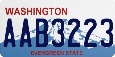 WA license plate AAB3223