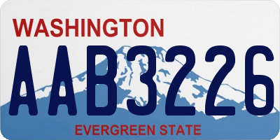 WA license plate AAB3226