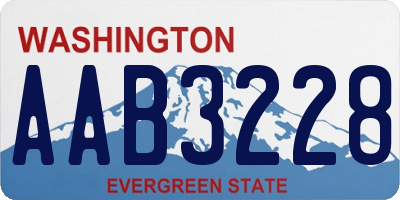 WA license plate AAB3228