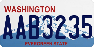WA license plate AAB3235