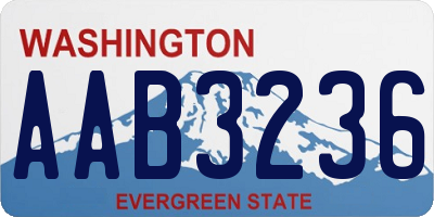 WA license plate AAB3236
