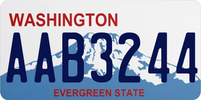 WA license plate AAB3244