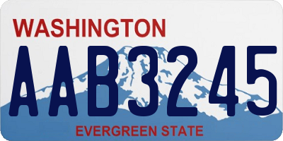 WA license plate AAB3245