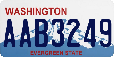 WA license plate AAB3249