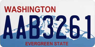 WA license plate AAB3261