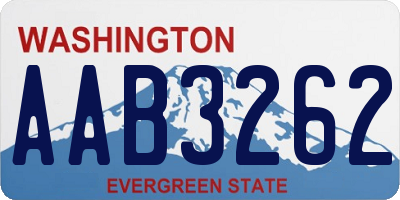 WA license plate AAB3262