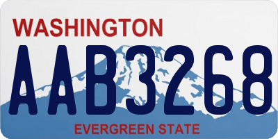 WA license plate AAB3268