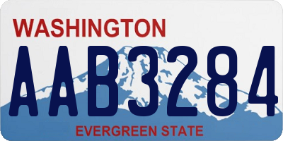 WA license plate AAB3284