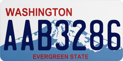 WA license plate AAB3286