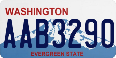 WA license plate AAB3290