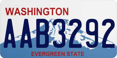 WA license plate AAB3292
