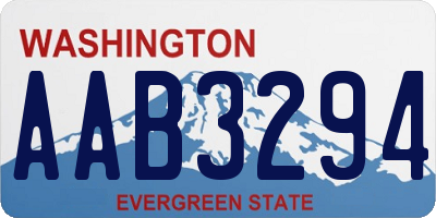 WA license plate AAB3294