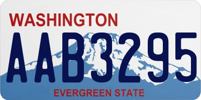 WA license plate AAB3295