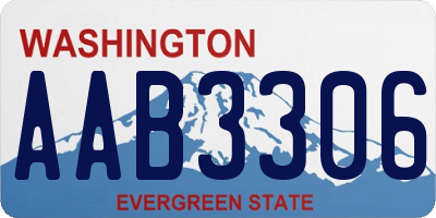WA license plate AAB3306