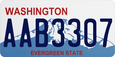WA license plate AAB3307