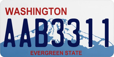 WA license plate AAB3311