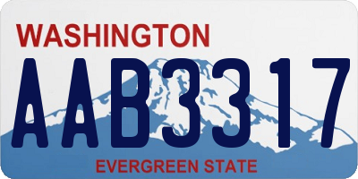 WA license plate AAB3317