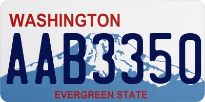 WA license plate AAB3350