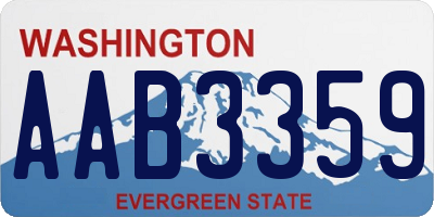 WA license plate AAB3359