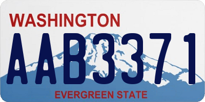 WA license plate AAB3371