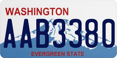 WA license plate AAB3380