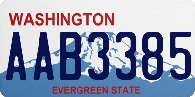 WA license plate AAB3385