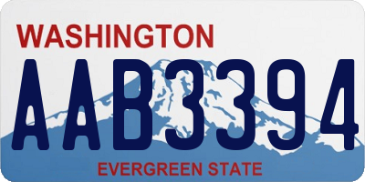 WA license plate AAB3394