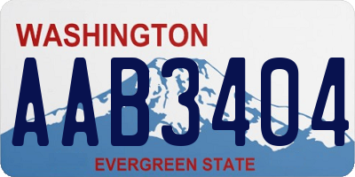 WA license plate AAB3404
