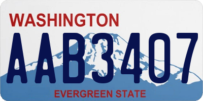 WA license plate AAB3407