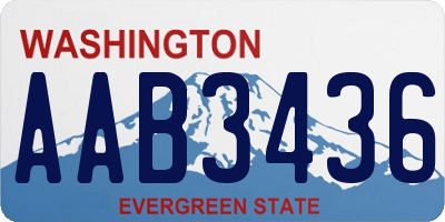 WA license plate AAB3436