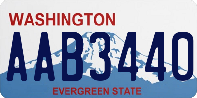 WA license plate AAB3440