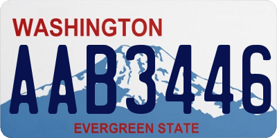 WA license plate AAB3446