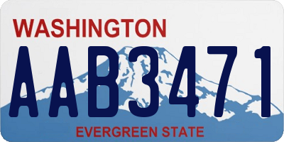 WA license plate AAB3471