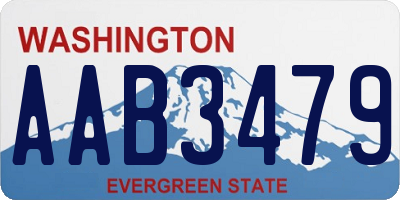 WA license plate AAB3479